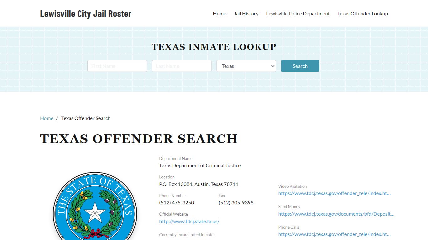 Texas Offender Lookup, City Jail Records Search